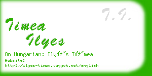 timea ilyes business card